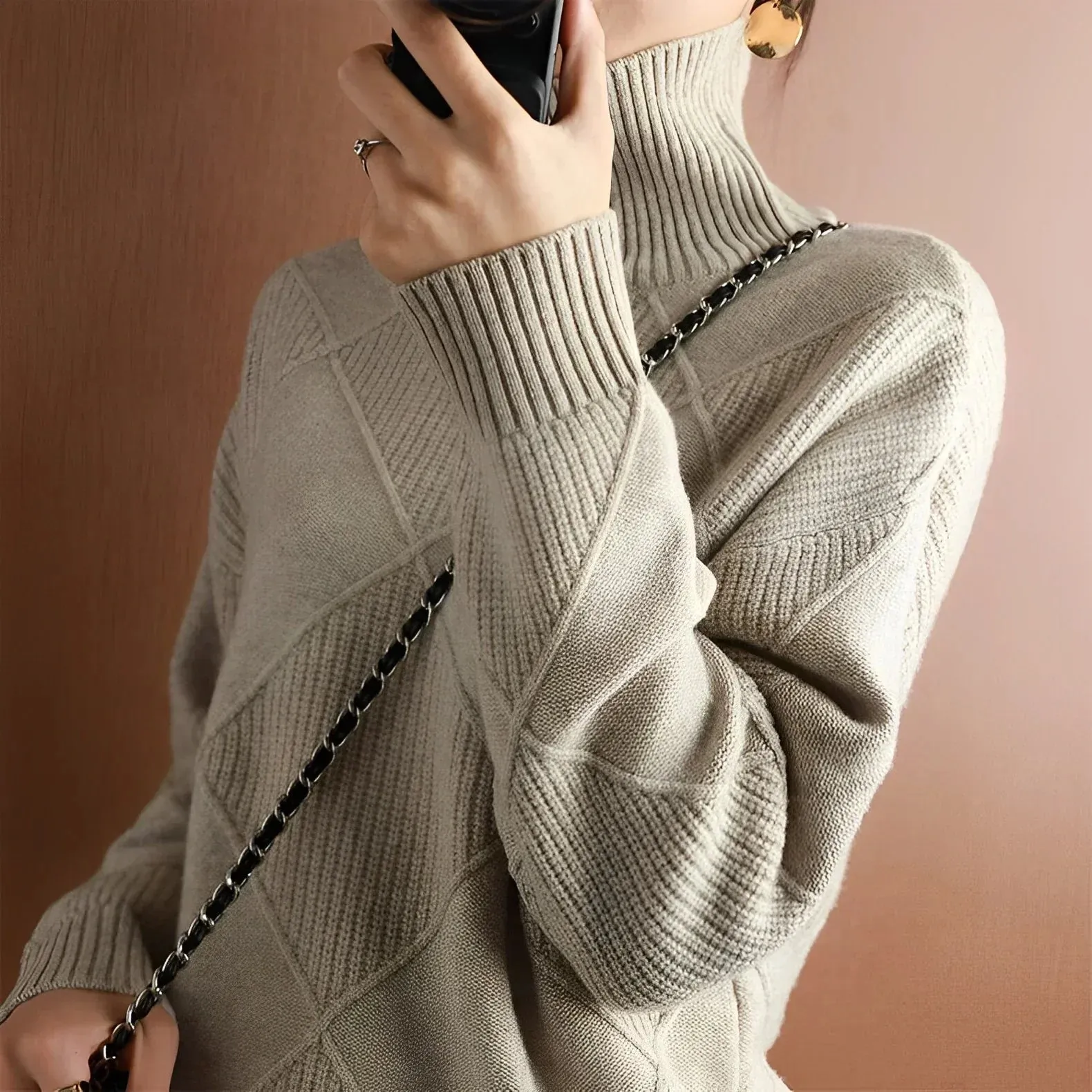 Nieves™ | Structured Turtleneck Sweater