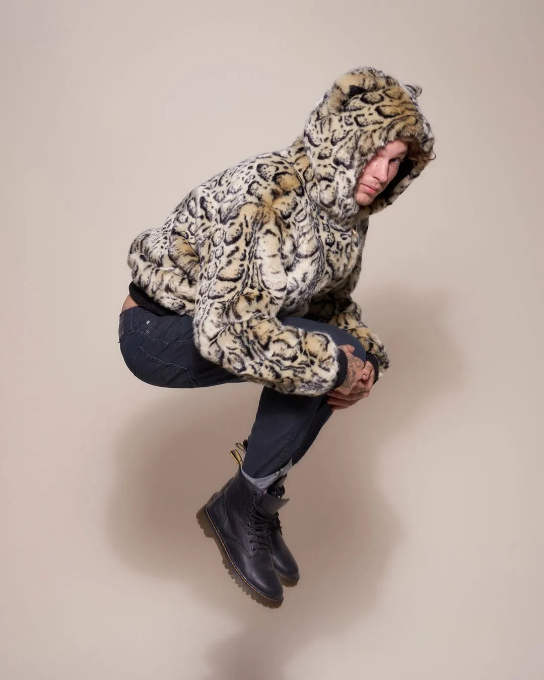 Ocelot Luxe Classic  Faux Fur Bomber Jacket | Men's