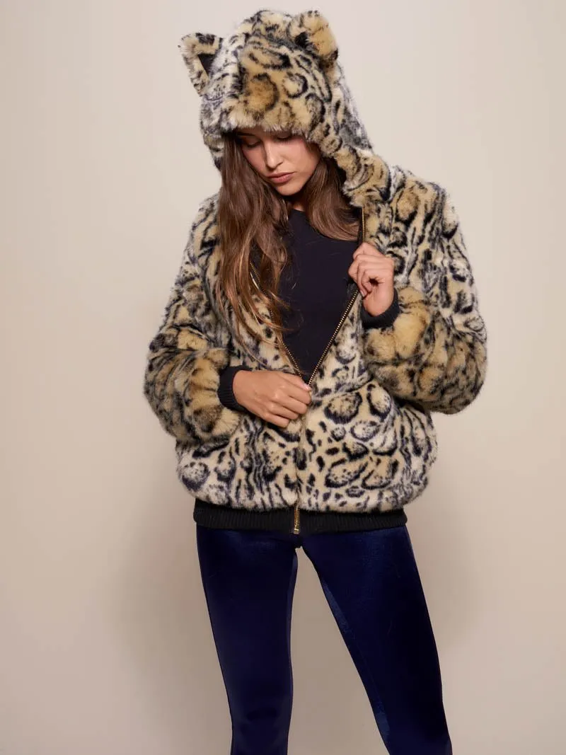 Ocelot Luxe Classic  Faux Fur Bomber Jacket | Women's