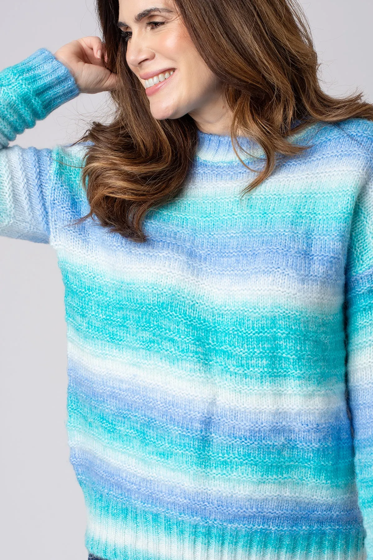 Ombre Rib Stripe Jumper