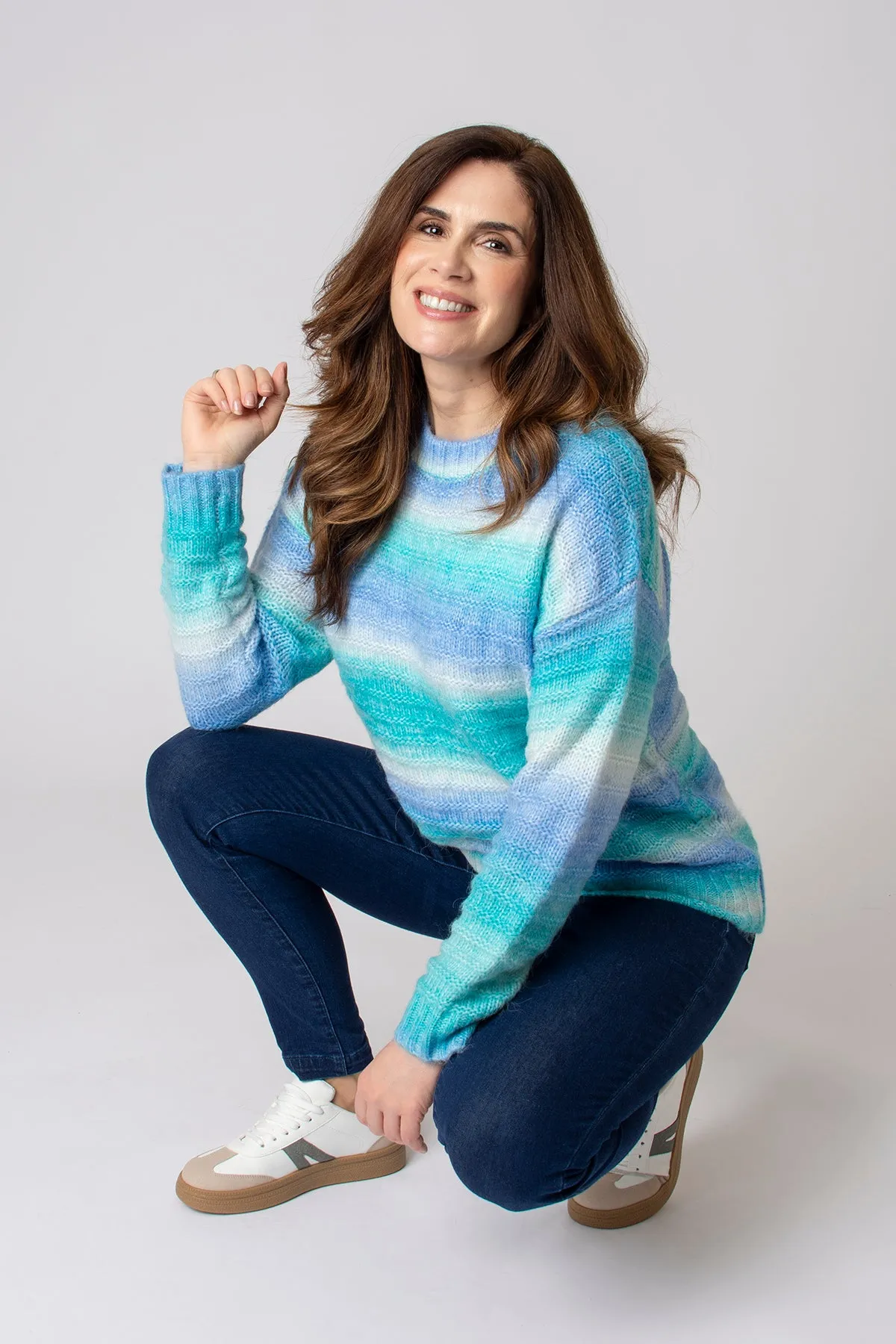 Ombre Rib Stripe Jumper