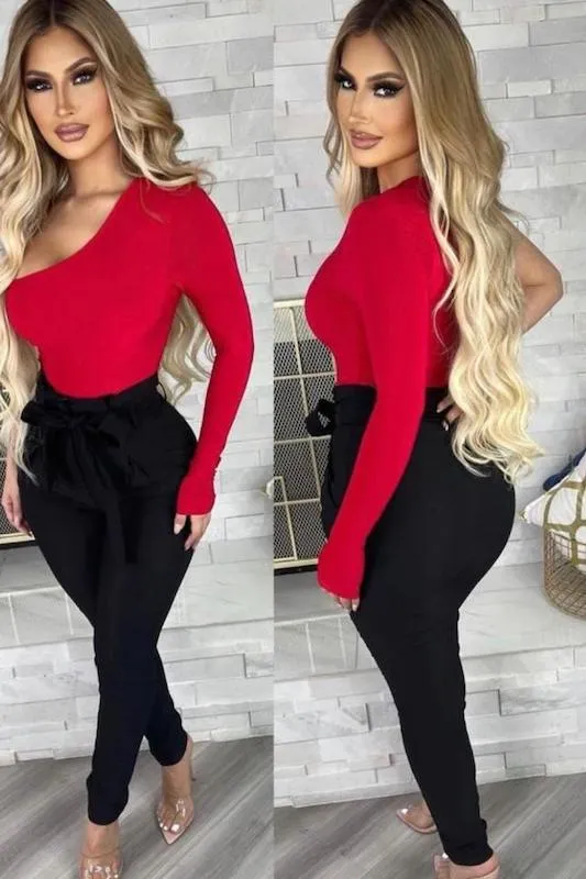 One Sleeve Shoulder Bodysuits