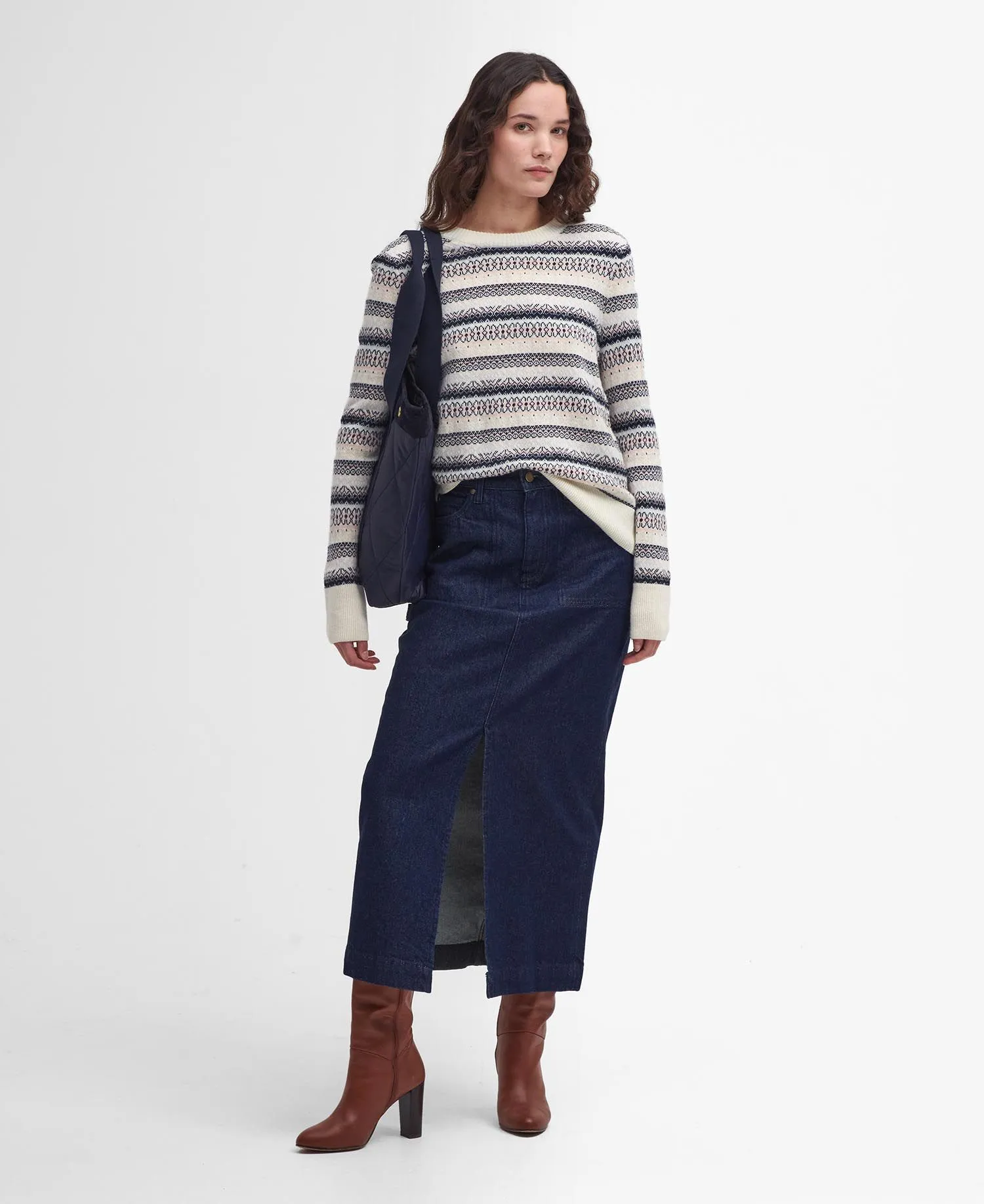 Peak Striped Crew Neck Jumper - Multi