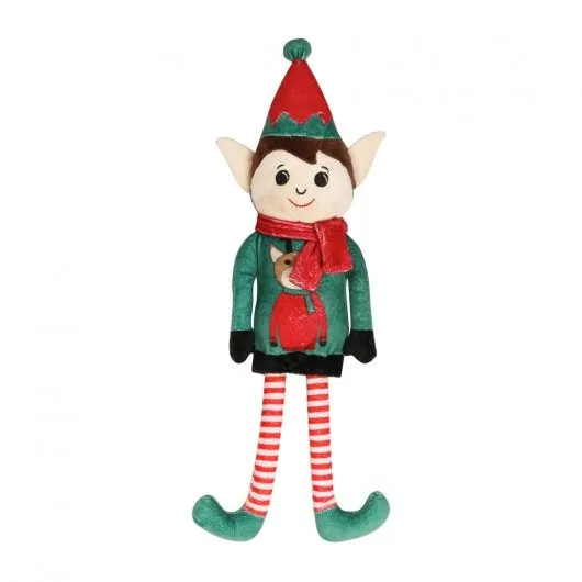 Pet Brands Festive Elf Plush Toy With Rope Legs for Dogs