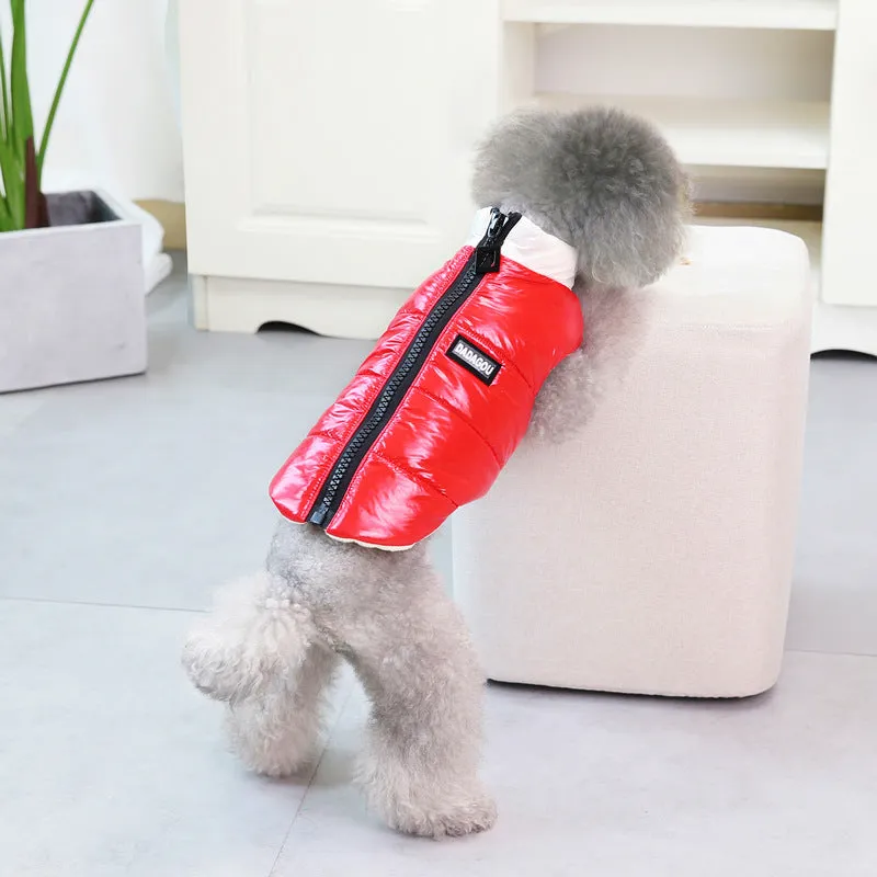 Pet Dog Clothes Small Winter Thickened Embossed Four Legs