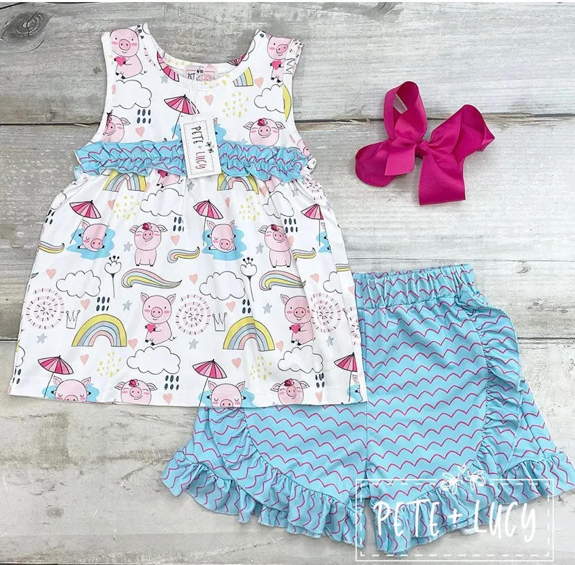 Piggy Party Short Set