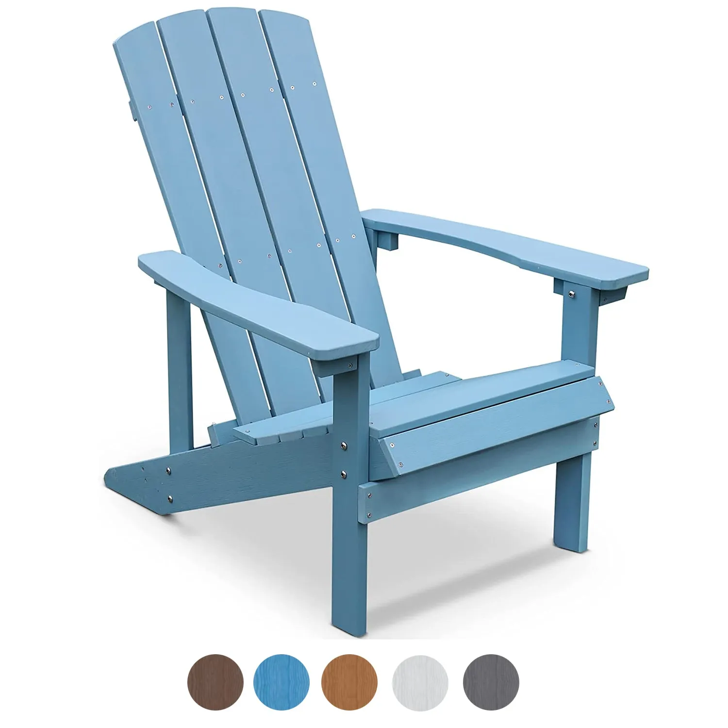 Plastic Adirondack Chair, Weather Resistant Patio Chairs, Outdoor Deck Fire Pit Chairs