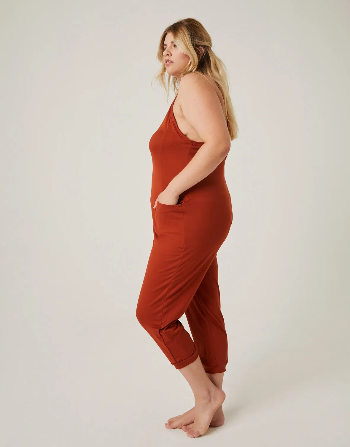 Plus Size Comfy Knit Jumpsuit