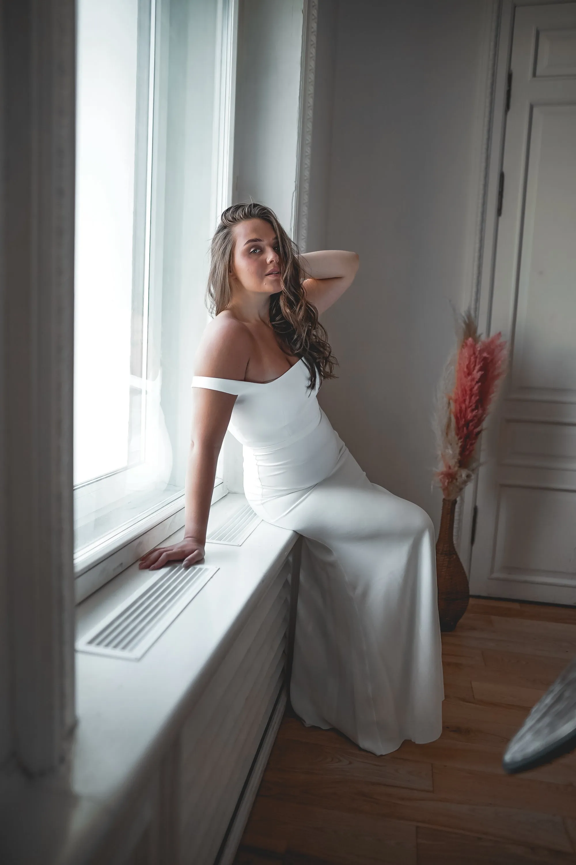 Plus Size Crepe Wedding Dress Jessica