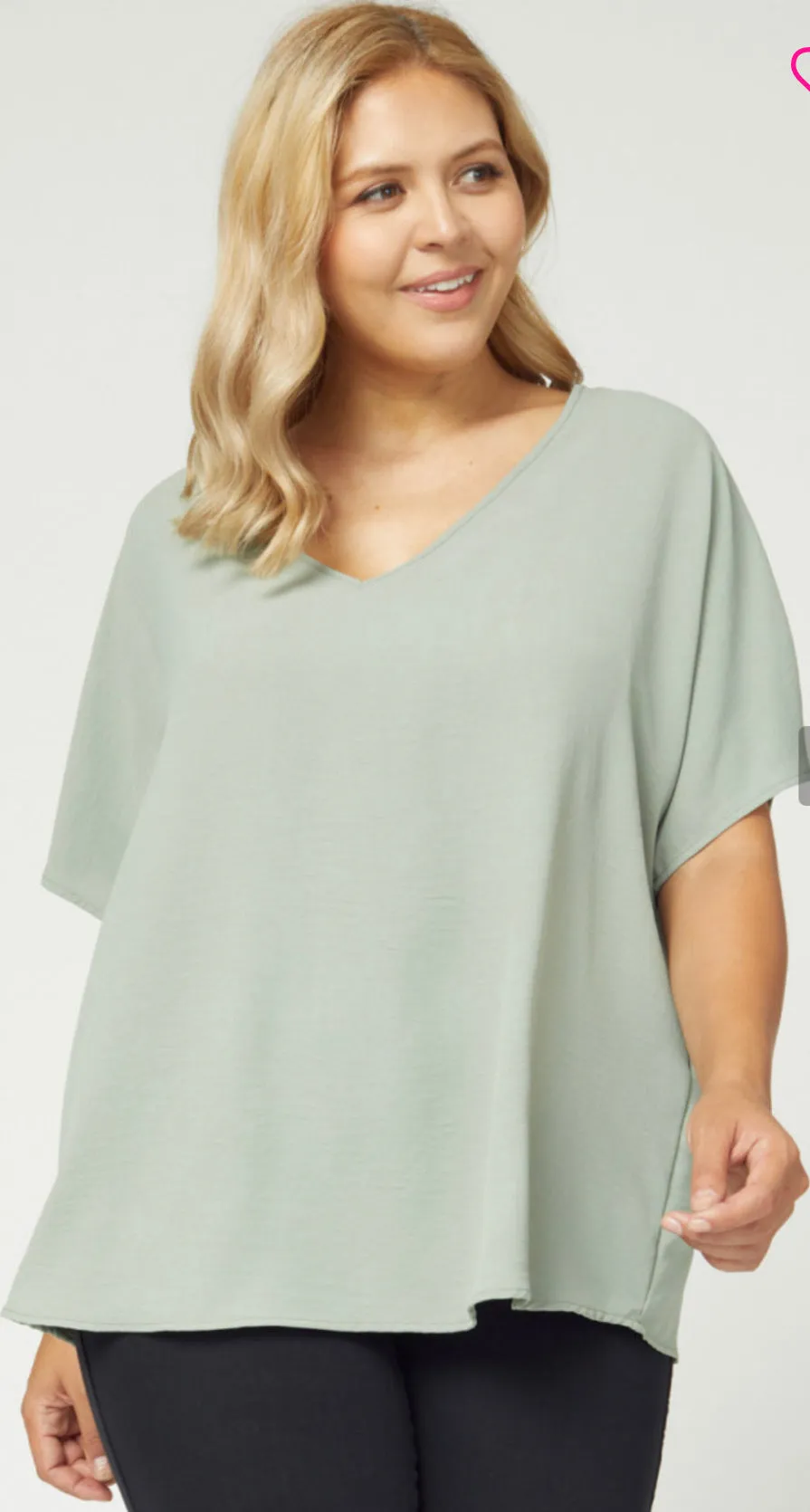 Plus V Neck Layer Top