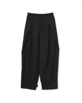 Poly Rayon Folded Waist Taper Pants