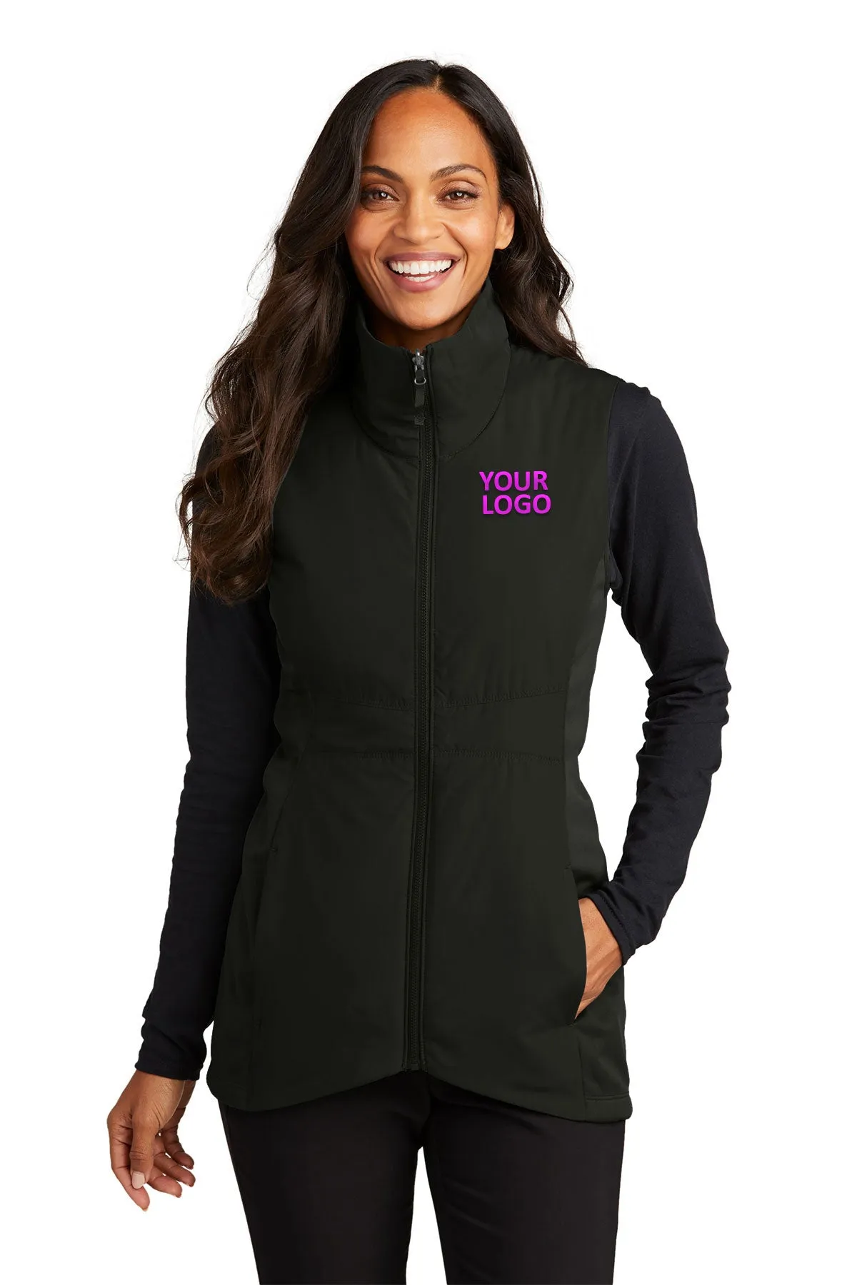 Port Authority Ladies Collective Customized Insulated Vests, Deep Black