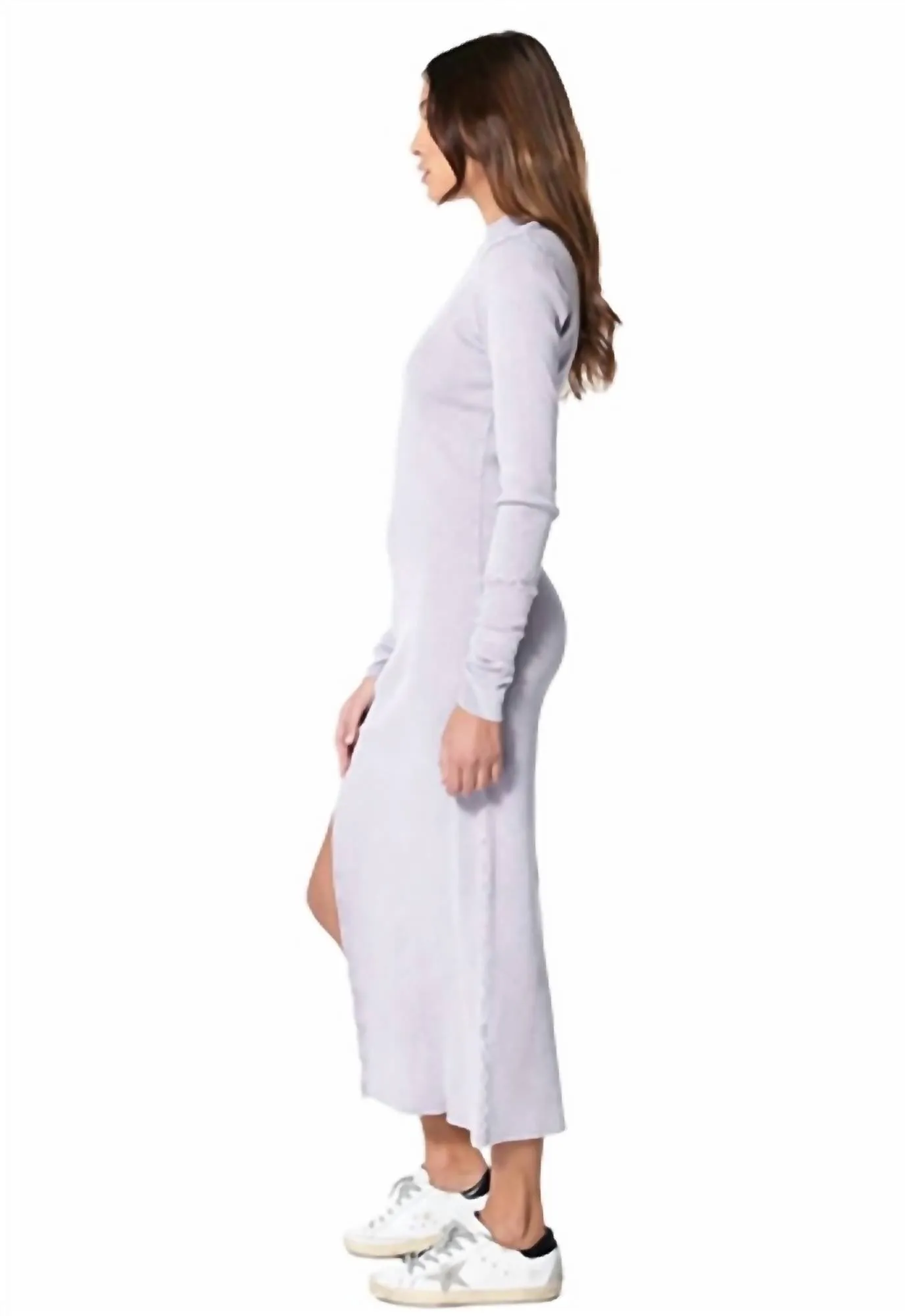 Portia Midi Dress in Mineral Thistle