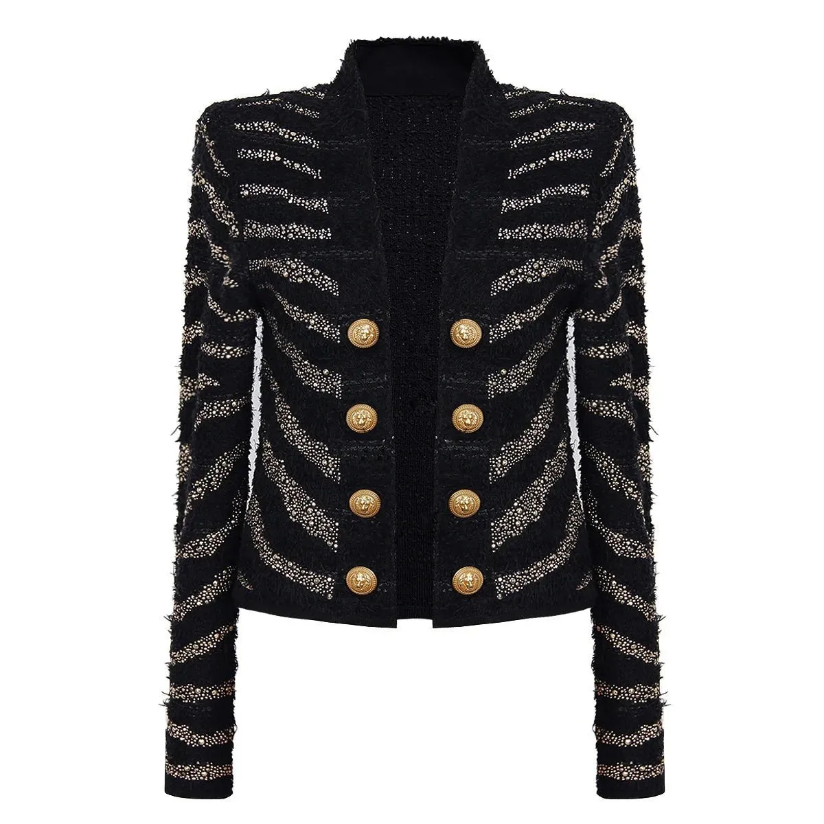 Pre Order:  Lion Buttons Zebra Stripes Jacket