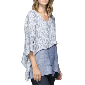 Printed Mesh Overlay Top