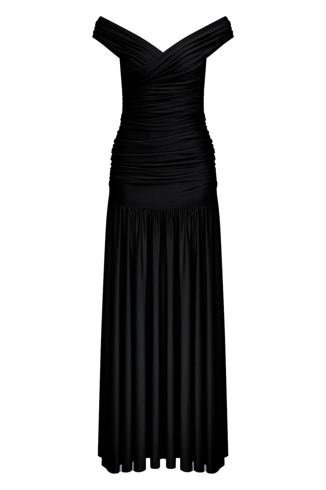 Purley Jersey Long Dress In Black