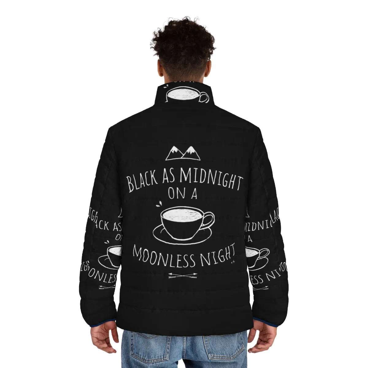 "Black As Midnight" Twin Peaks Inspired Puffer Jacket