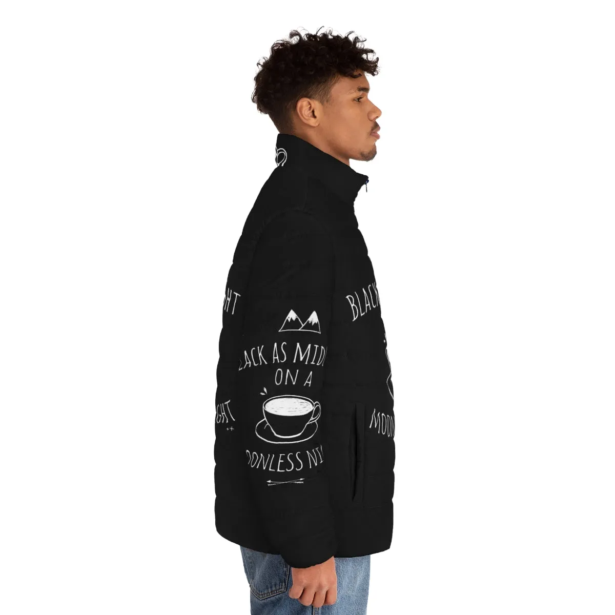 "Black As Midnight" Twin Peaks Inspired Puffer Jacket