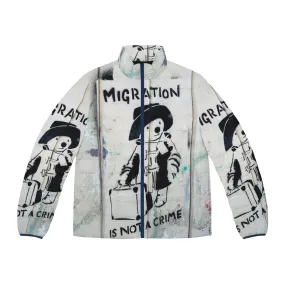 "Migration Is Not A Crime" Political Puffer Jacket