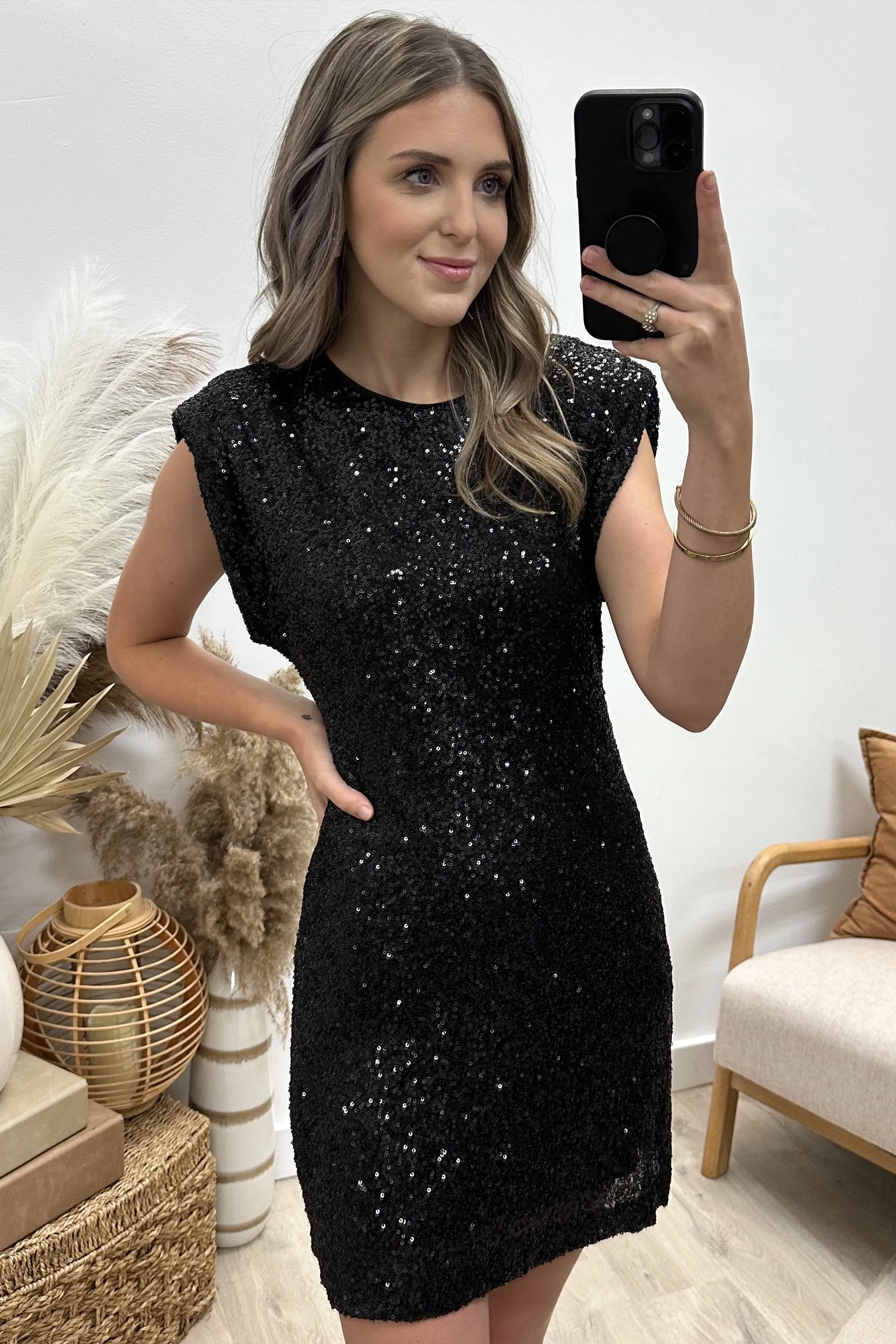 "Shine Bright" Dress (Black)