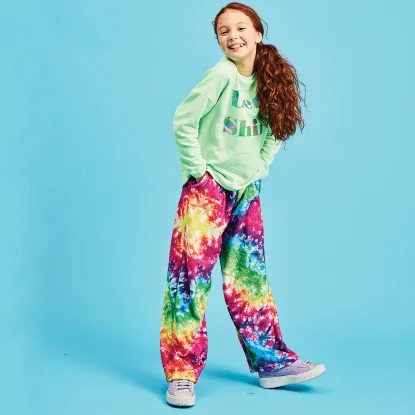 Rainbow Tie Dye Plush Pants