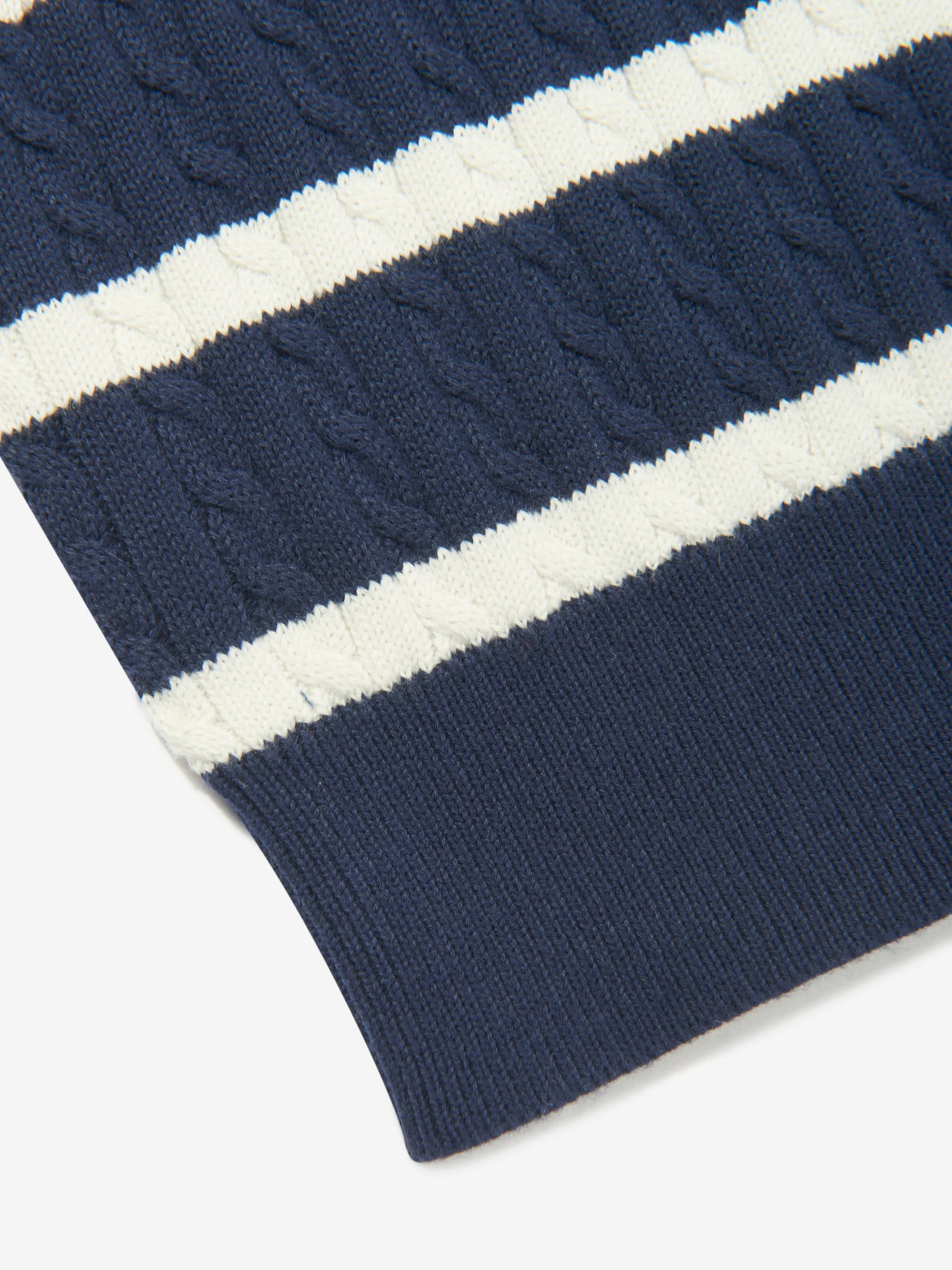 Ralph Lauren Girls Striped Jumper in Navy