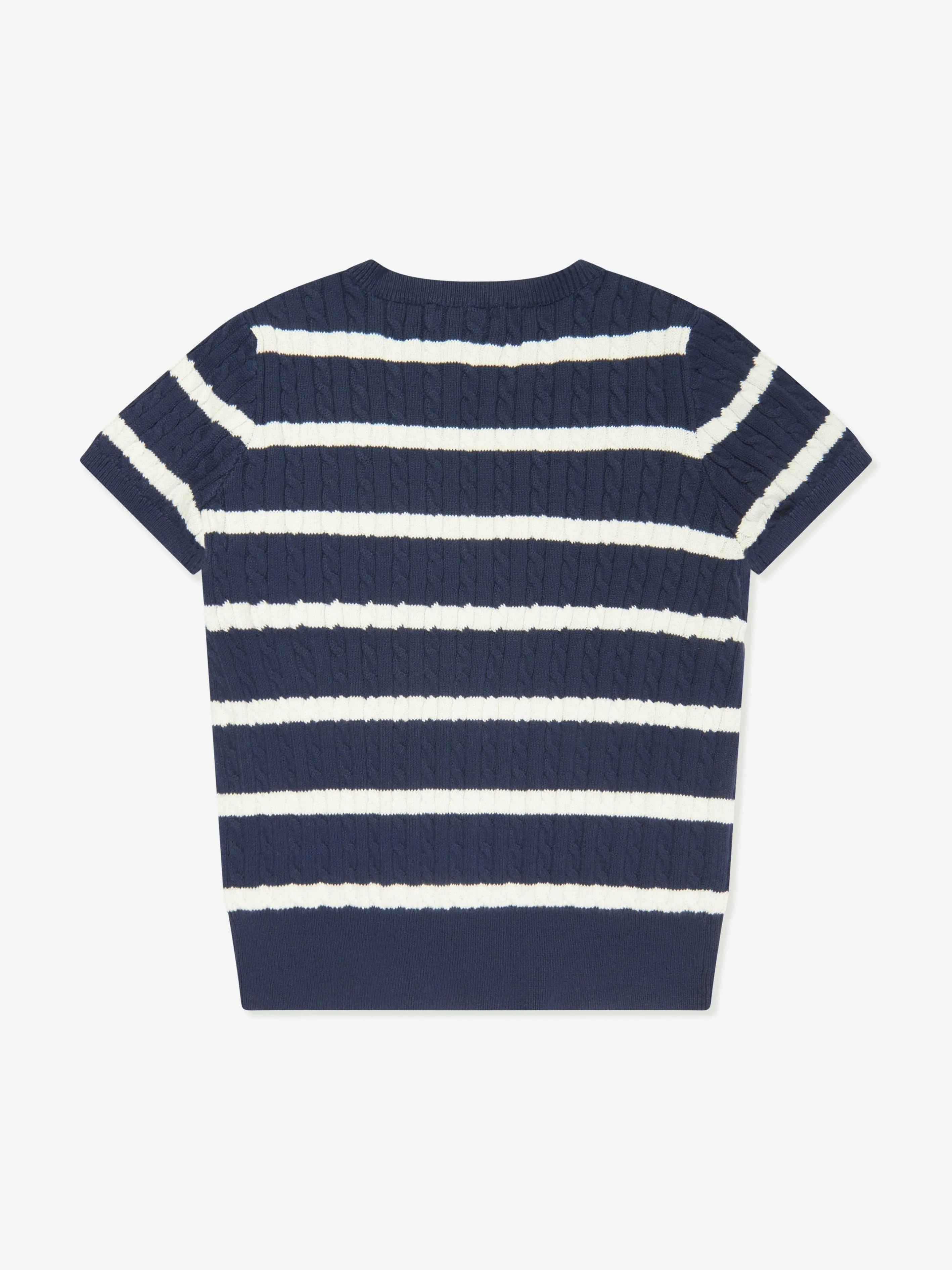 Ralph Lauren Girls Striped Jumper in Navy