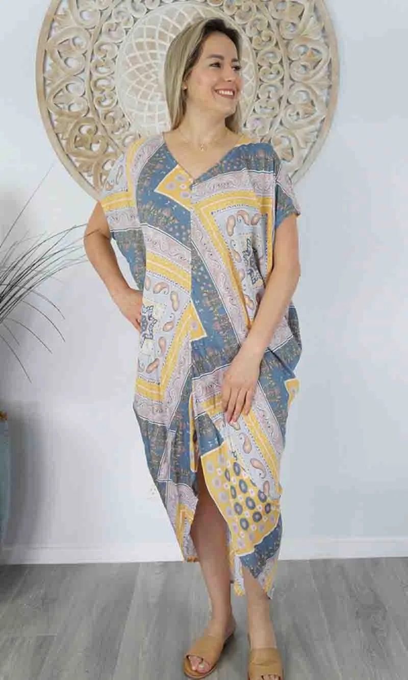 Rayon Kaftan Frilled Toga Maya, More Colours