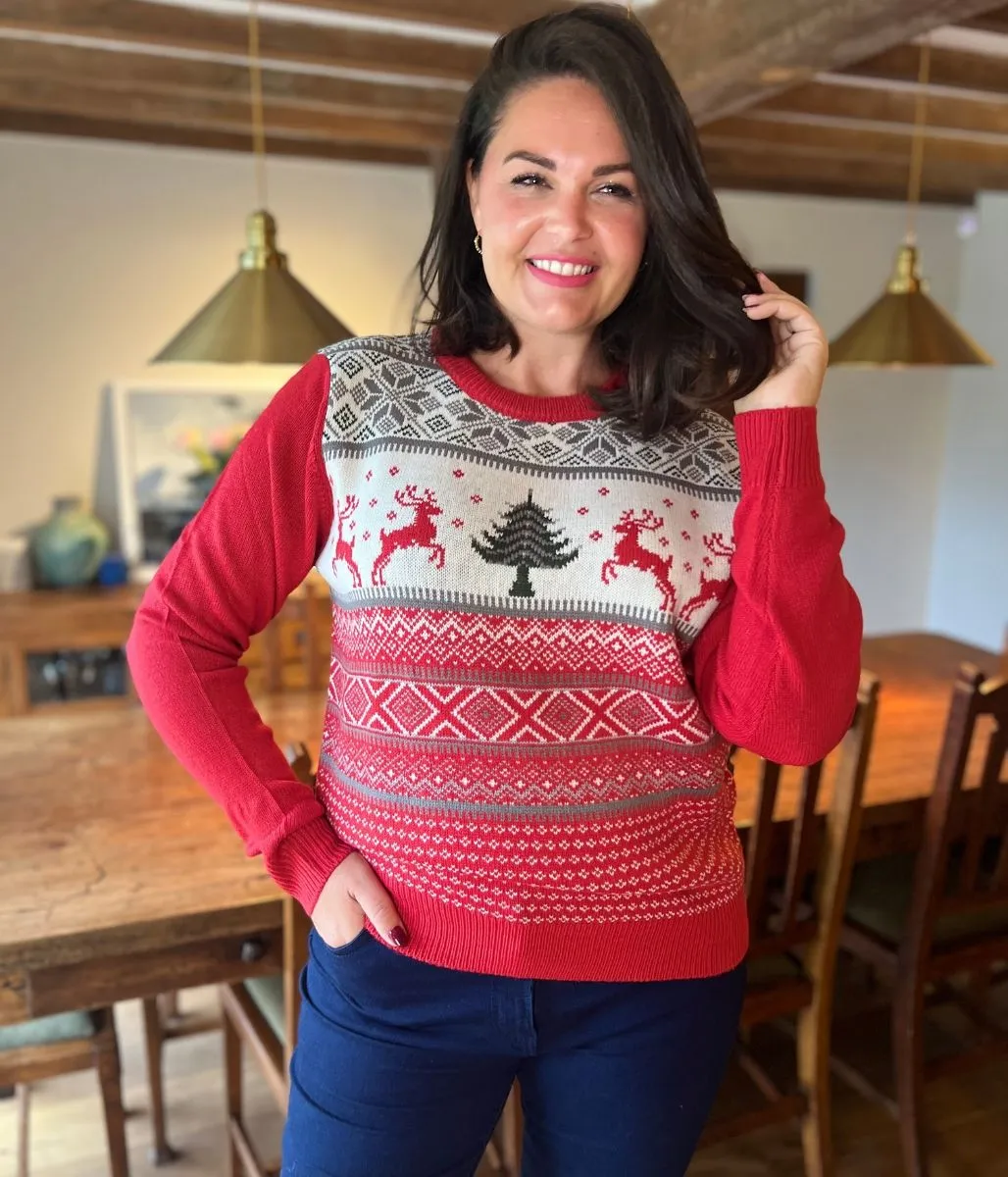 Red Traditional Christmas Jumper