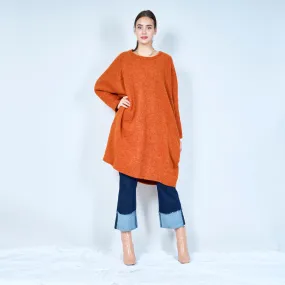 Relaxed fit knit poncho top wholesale