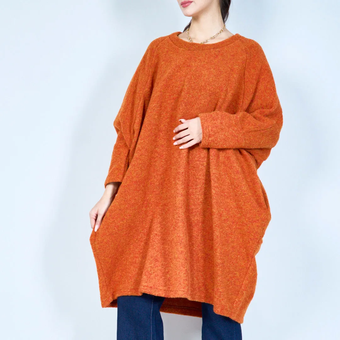 Relaxed fit knit poncho top wholesale