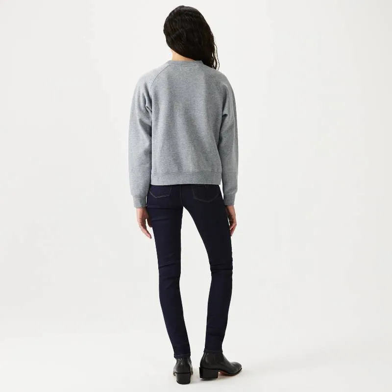 R.M.Williams Script Ladies Crew Neck Sweater - Grey/Blue