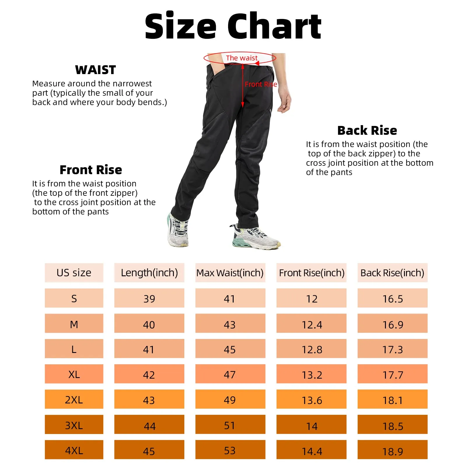 ROCKBROS Winter Cycling Pants Warm Ergonomics Men's Windproof Thermal Bicycling Pants