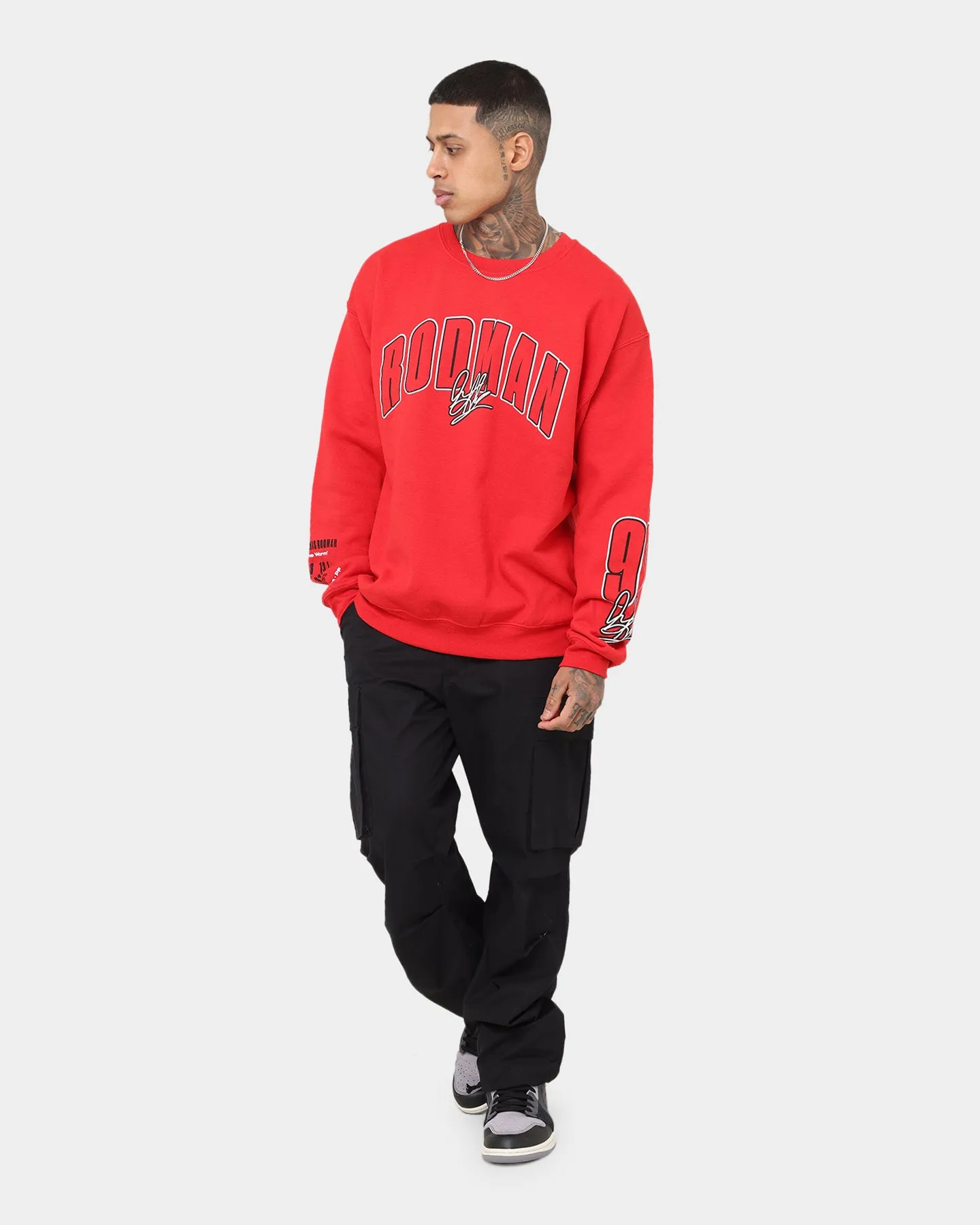 Rodman Brand Rodman Stats Crewneck Red