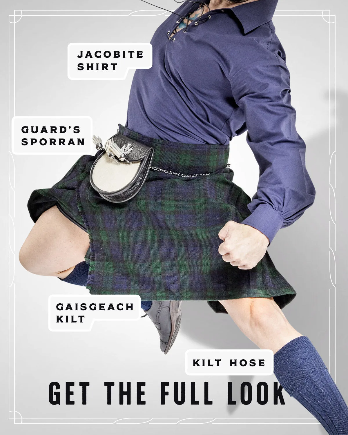 Scottish Kilt Hose - Navy