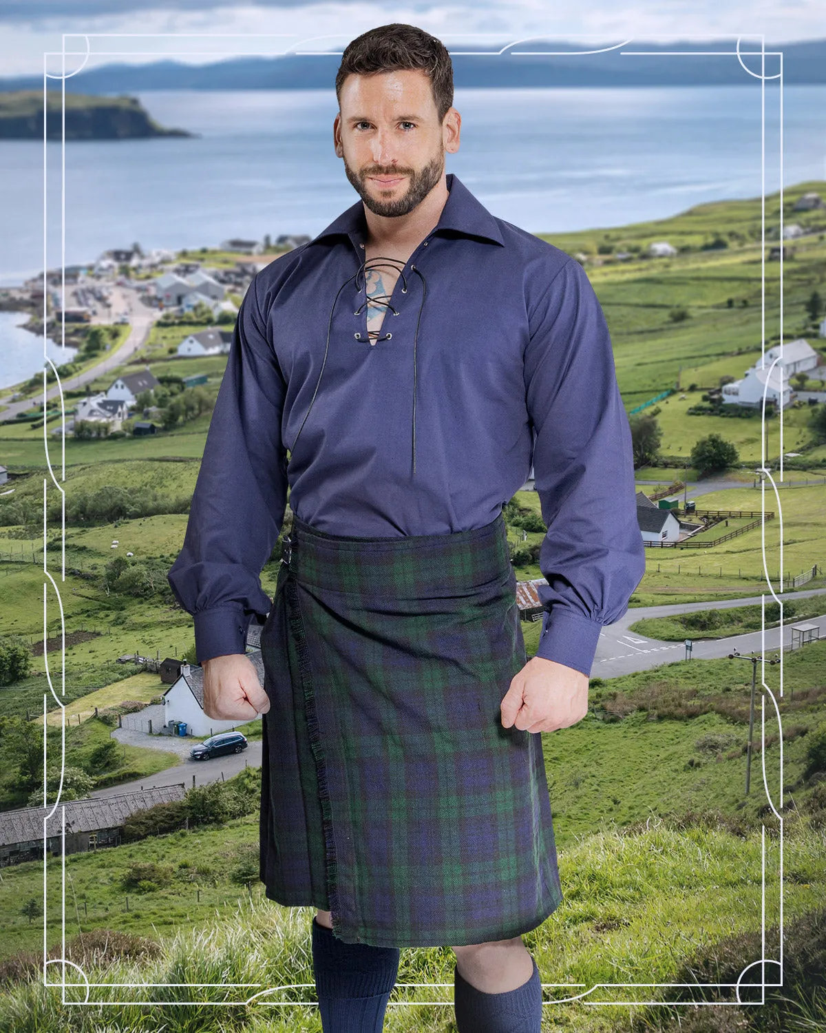 Scottish Kilt Hose - Navy