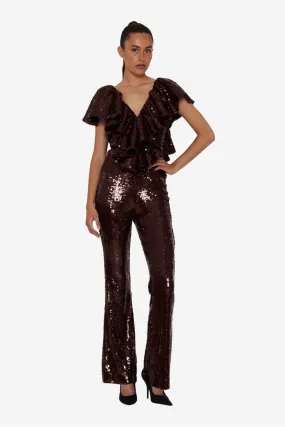 Sequins Ruffle Jumpsuit