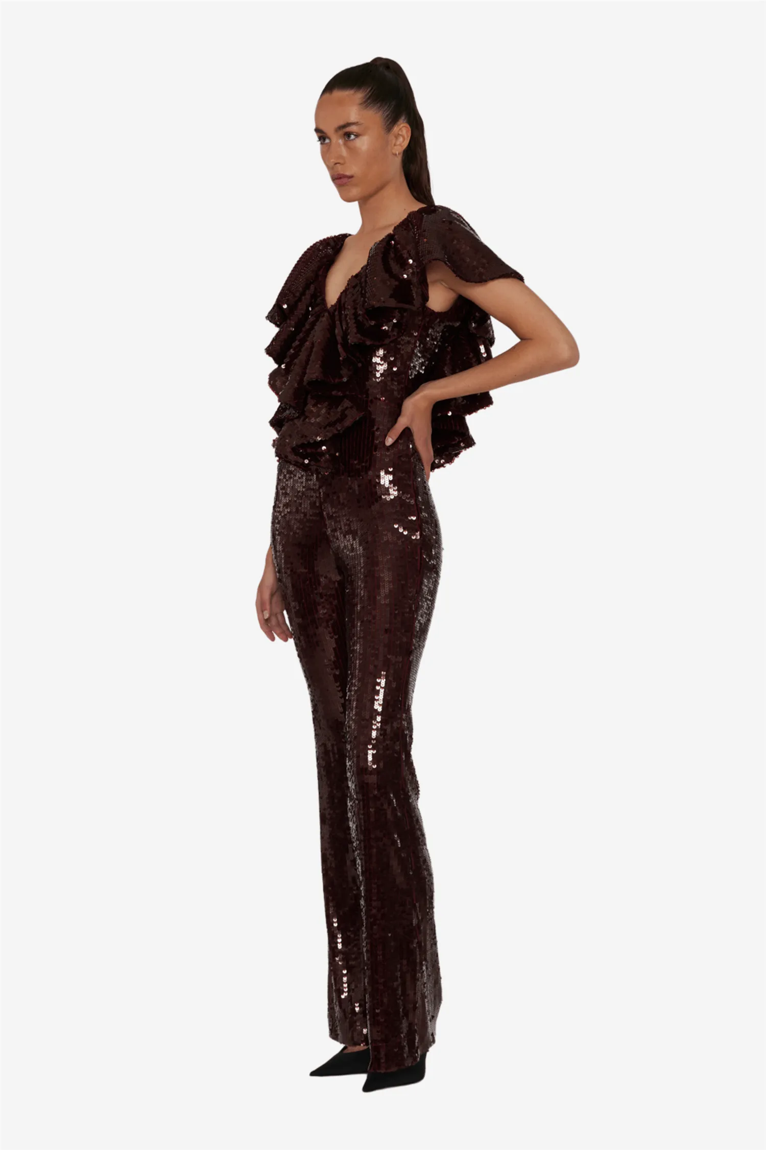 Sequins Ruffle Jumpsuit