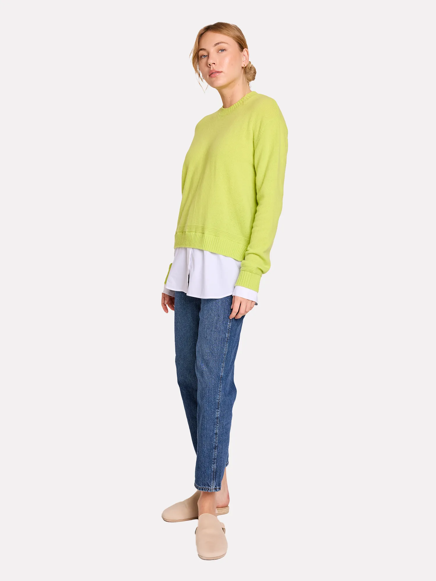 Shirting Cashmere Crew Neck