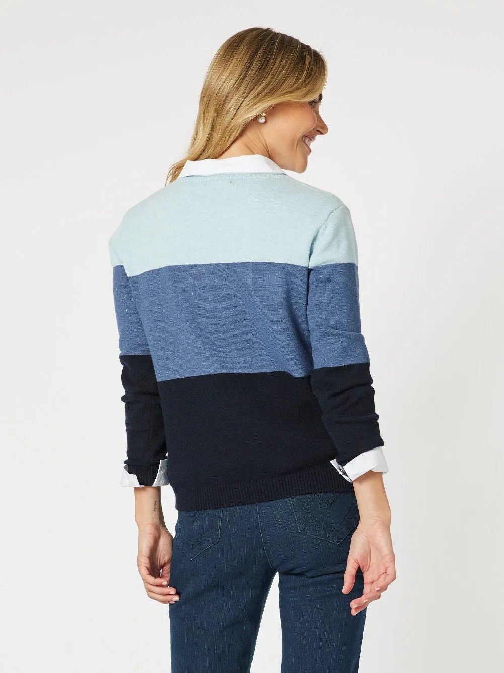 Shoreline Stripe Knit - Blue