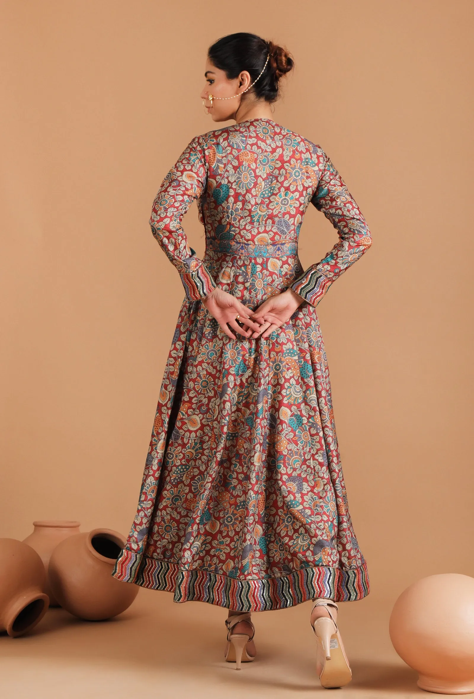 Single: Koel Allover Kalamkari Fit & Flare Long Dress