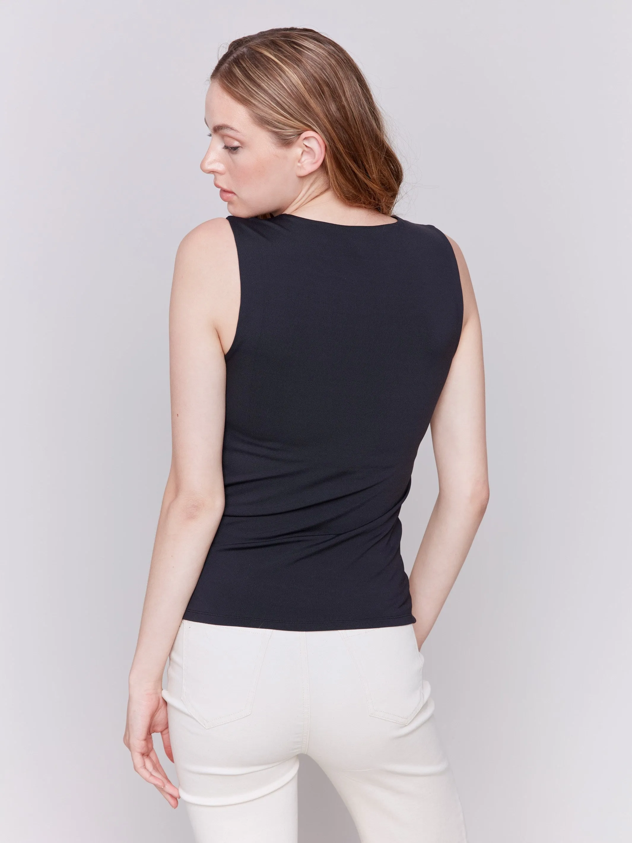 Sleeveless Super Stretch Top - Black