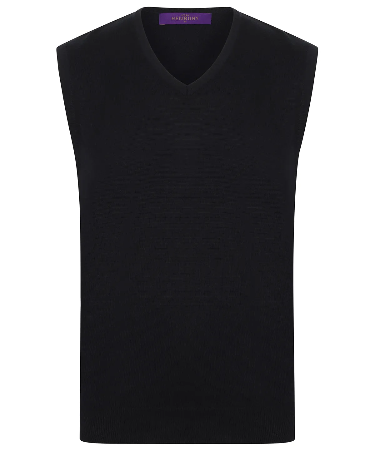 Sleeveless v-neck jumper | Black