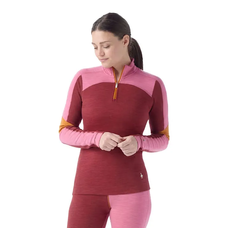 SMARTWOOL CLASSIC THERMAL MERINO BASE LAYER 1/4 ZIP BOXED WOMENS TOP