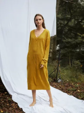 soft knit dress / 蜂蜜(mustard)