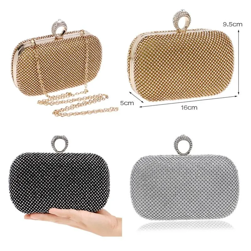 Sophisticated Bejeweled Rhinestone Clutch Bag