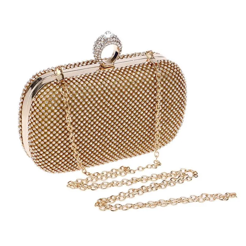 Sophisticated Bejeweled Rhinestone Clutch Bag