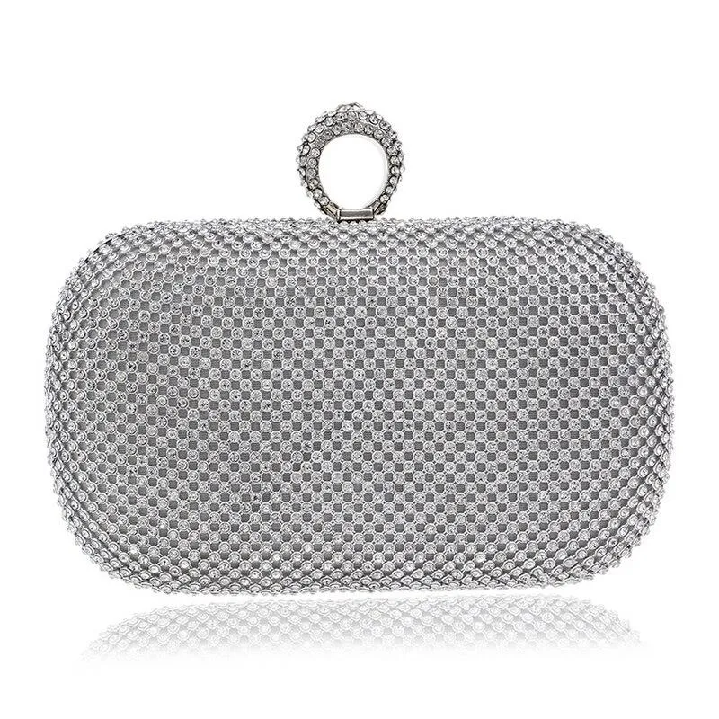 Sophisticated Bejeweled Rhinestone Clutch Bag