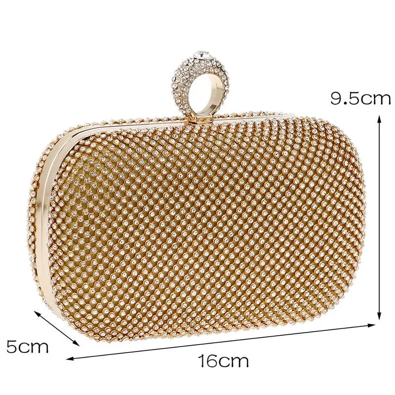 Sophisticated Bejeweled Rhinestone Clutch Bag