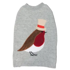 Sotnos | Grey Top Robin | Dog Christmas Jumper